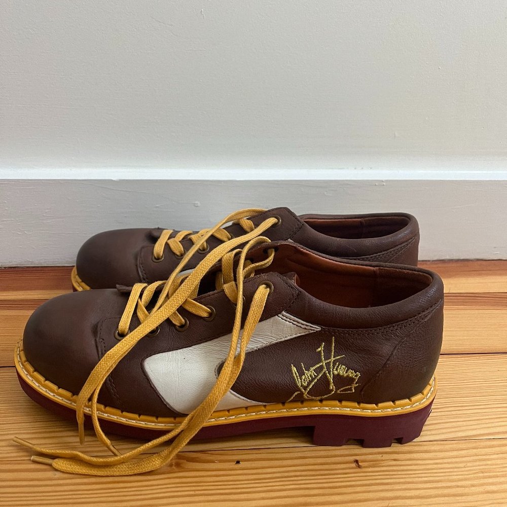 John Fluevog Discontinued 7th Heaven Racer Contrast Derby Lace Up SIze 8 Mens